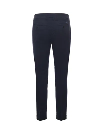 Fay Capri Slim-fit. Cotone Stretch Armaturato. Tasca America. F.do 18 Trousers In Blue