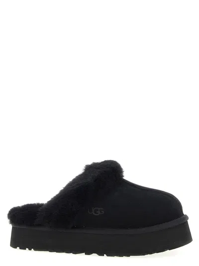 Ugg Slip-on Mules With Plush Fluffy Lining In Black