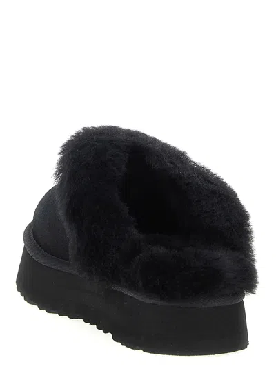 Ugg Slip-on Mules With Plush Fluffy Lining In Black