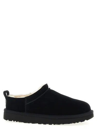 Ugg Classic Micro Suede Sheepskin Boots In Black