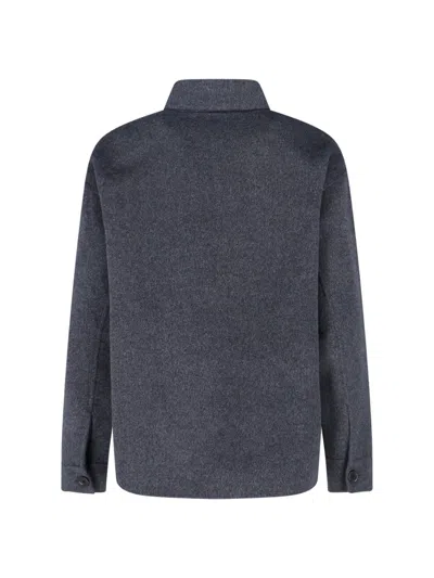 Aspesi Timeless Grey Shirt With Structured Collar And Button-down Front In Gray