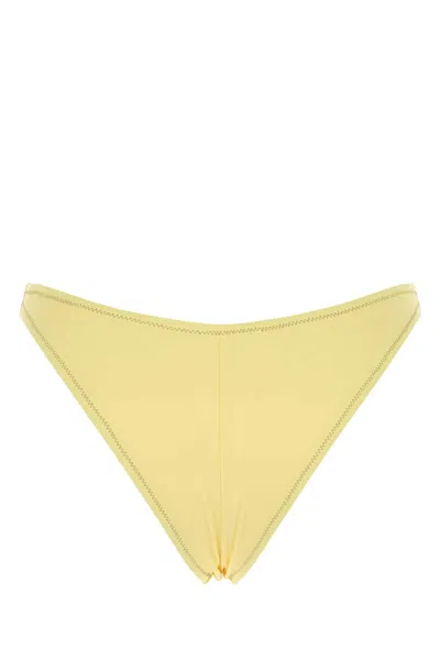Reina Olga Stretch Nylon Brigitte Bikini Bottom Low-rise In Yellow