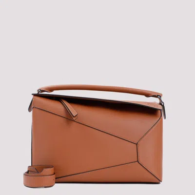Loewe Large Puzzle Bag In Classic Calfskin In Brown