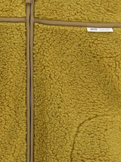 Ami Alexandre Mattiussi Zip-up Jacket With Structured Silhouette In Green