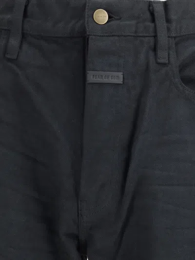 Fear Of God Black Denim  Jeans In Blue