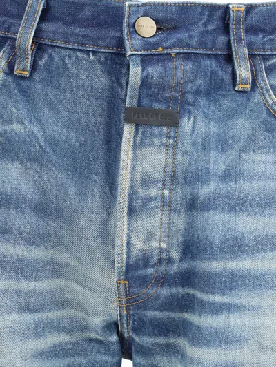 Fear Of God Vintage Wash Straight Jeans In Blue