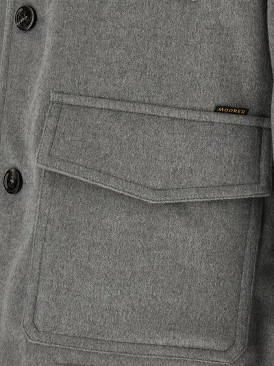 Moorer Wool And Cashmere Blend Jacket In Gray