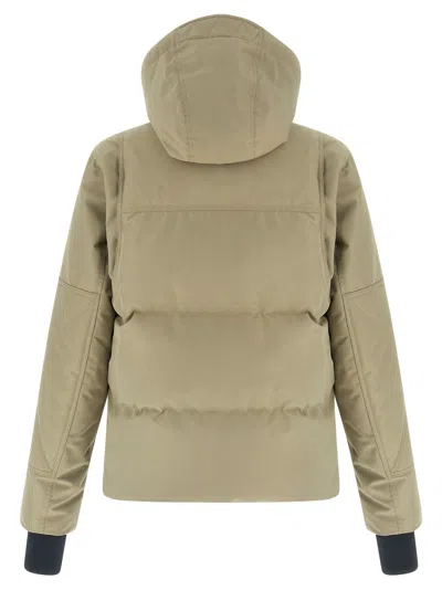 Moncler Elfin Puffer Jackets Beige In Green