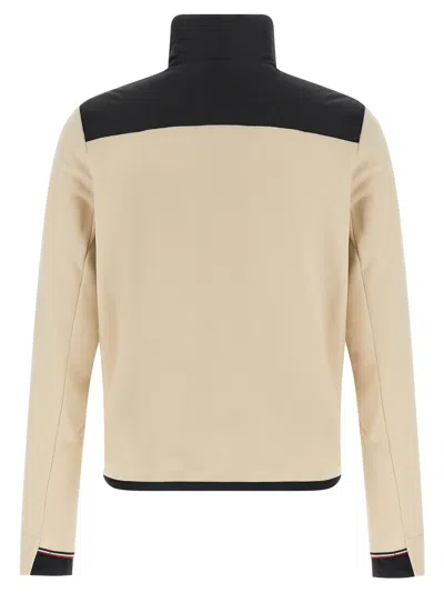 Moncler High Collar Long Sleeve Quilted Jacket In Neutral