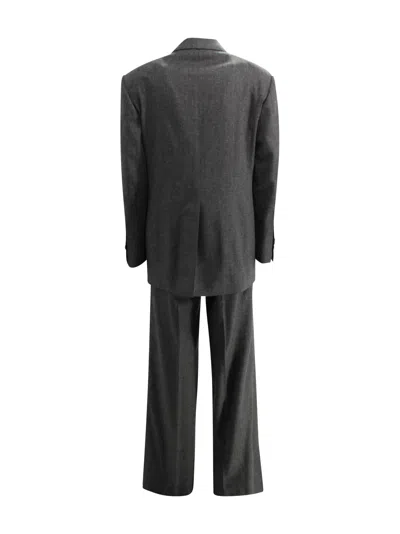 Tagliatore Tailored Suit With Flap Pockets And Notch Lapel In Gray