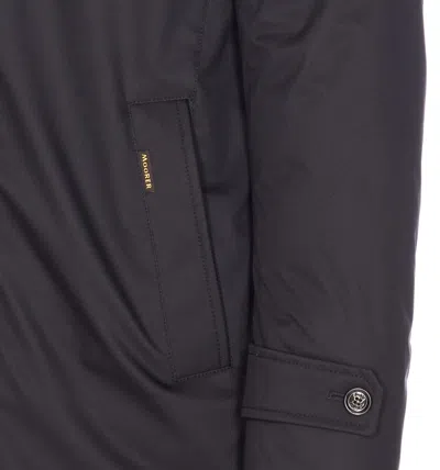 Moorer Long-sleeved Stand-up Collar Jacket In Black