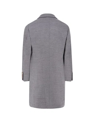 Brunello Cucinelli Men Wool Coat In Gray