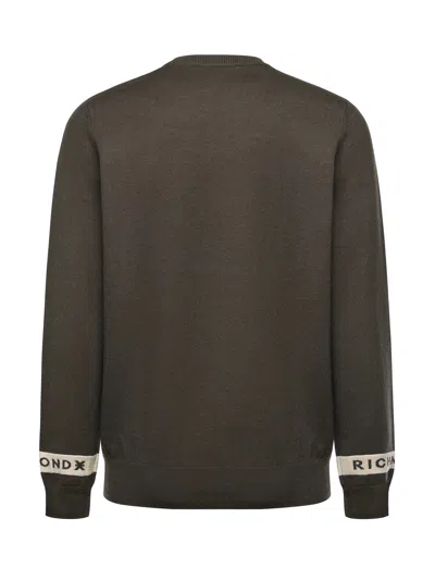 Richmond Viscose Blend Sweater With Logo In Multi