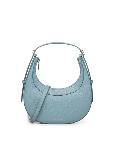 Coccinelle Zip-fastening Leather Shoulder Bag In Blue