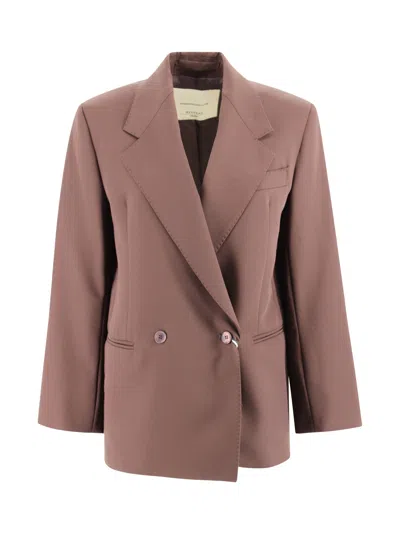 Weekend Max Mara Blazer In Pure Wool Levantina Fabric. In Brown