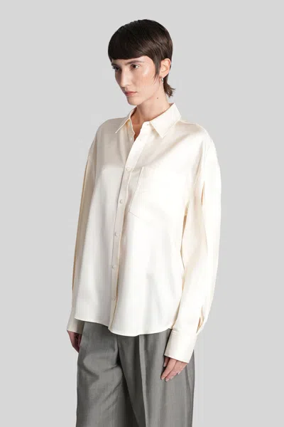 Alexander Wang Shirt In Beige Silk In Neutral