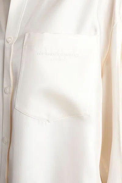 Alexander Wang Shirt In Beige Silk In Neutral