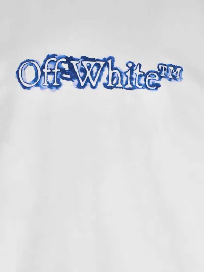 Off-white Cloudy Arrow Skate Cotton T-shirt In White