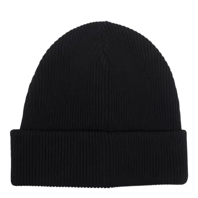 Gucci L Beanie Hat With Web Detail In Black