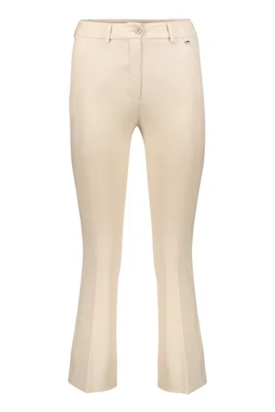 Herno Button-fastening Flared Trousers In Neutral
