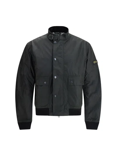 Barbour Traction Wax Jacket In Black