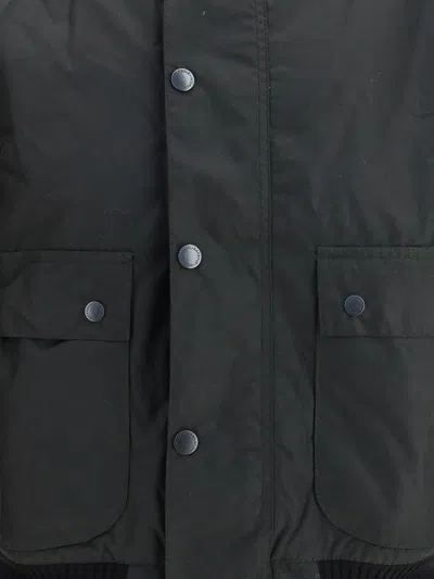 Barbour Traction Wax Jacket In Black
