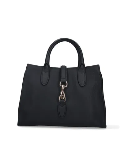 Gucci Jackie Leather Medium Tote Bag In Black