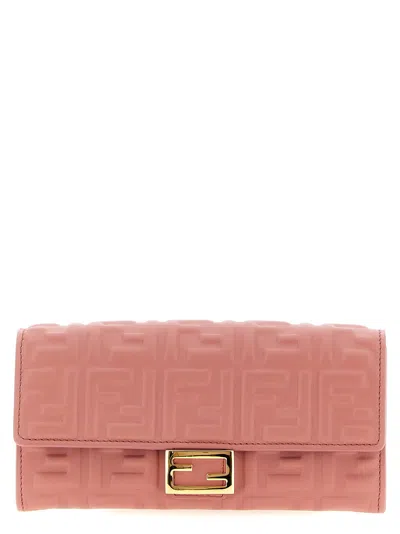 Fendi Chain Strap Wallet Gold-tone Hardware In Pink