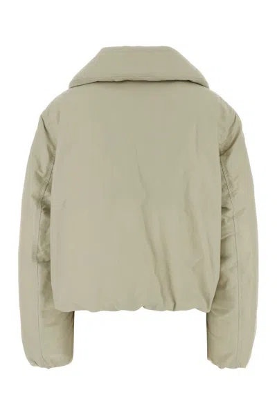 Lemaire Ivory Nylon Blend Down Jacket In Green