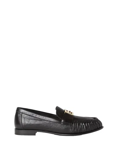 Fendi Nappa Leather Baguette Loafers Fringe Detail In Multi