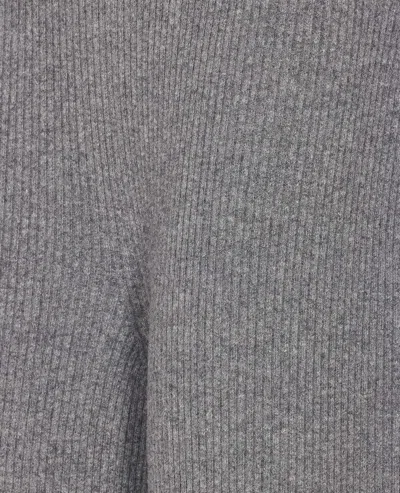 Gucci Womens Dusty Dark Grey Mc Ribbed Straight-leg Wool Knit Trousers In Gray