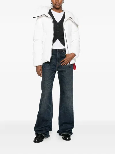 After Label Helsinki Hooded Padded Jacket In White