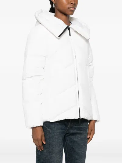 After Label Helsinki Hooded Padded Jacket In White
