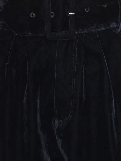 Rotate Birger Christensen Belted Tapered Trousers In Black