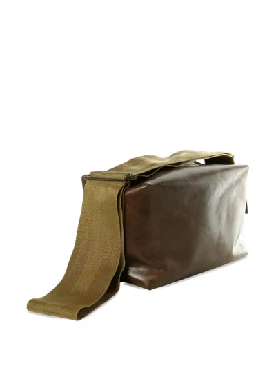 Uma Wang Medium Leather Shoulder Bag In Brown