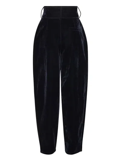 Rotate Birger Christensen Belted Tapered Trousers In Black