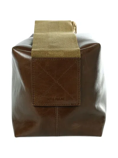 Uma Wang Medium Leather Shoulder Bag In Brown