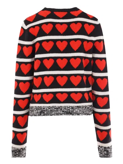 Meryll Rogge Heart Motif Knit Sweater In Black