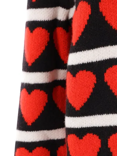 Meryll Rogge Heart Motif Knit Sweater In Black