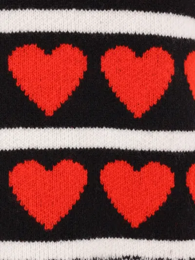 Meryll Rogge Heart Motif Knit Sweater In Black