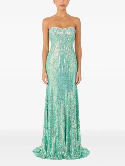 Jenny Packham Saria Mxi Dress In Green