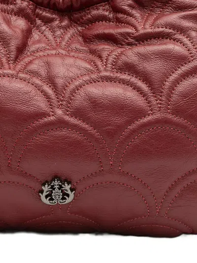 &isla Quilted Chain Shoulder Bag In Red