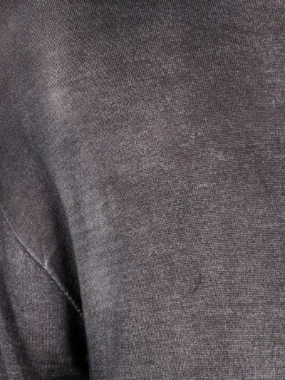 Md75 Regular Crew Neck Sweater With Ribbed Neck In Gray