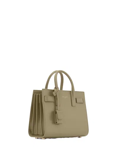 Saint Laurent Sac De Jour Nano Leather Top Handle Bag In Green