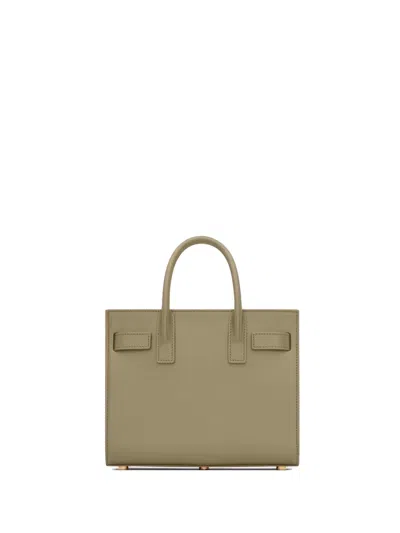 Saint Laurent Sac De Jour Nano Leather Top Handle Bag In Green