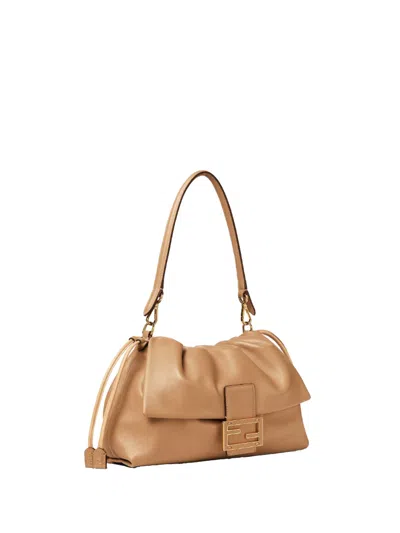 Fendi Mamma Baguette Large In Nude