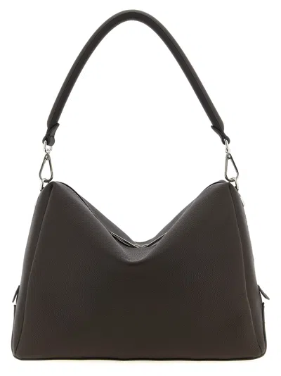 Fendi Large Shoulder Bag With Adjustable Strap In Brown