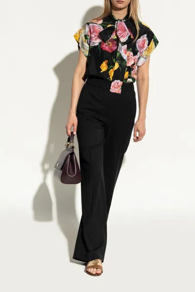 Dolce & Gabbana Bianca Logo Slide Sandals In Brown