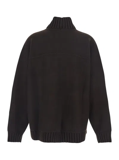 Gucci Wool And Cashmere Turtleneck Sweater With Horsebit In Brown