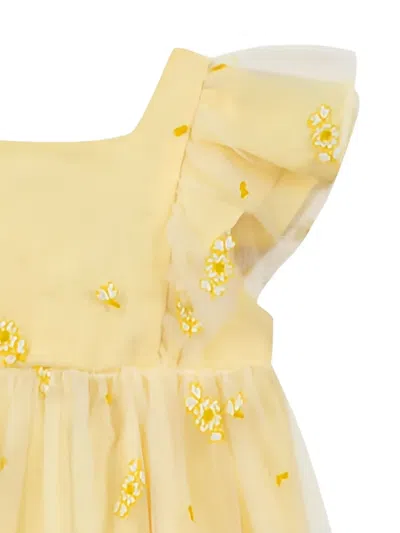 Tartine Et Chocolat Ruffled Floral Dress In Yellow